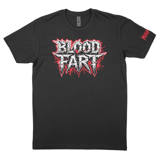 Blood Fart graphic t-shirt printed on black Next Level 6210 tee – front view